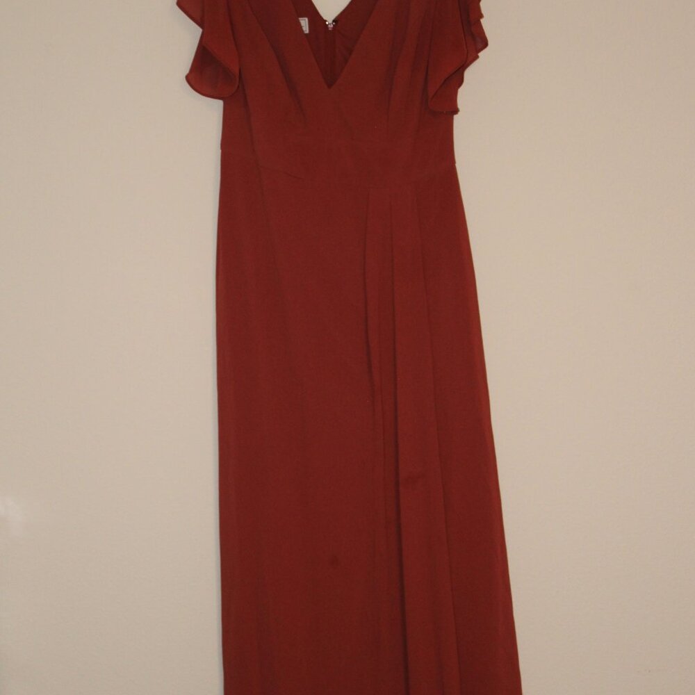 David's Bridal Cinnamon Bridesmaid Dress - Picture 2 of 3